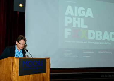 Baseman Gives Keynote Address at AIGA PHL Feedback XX